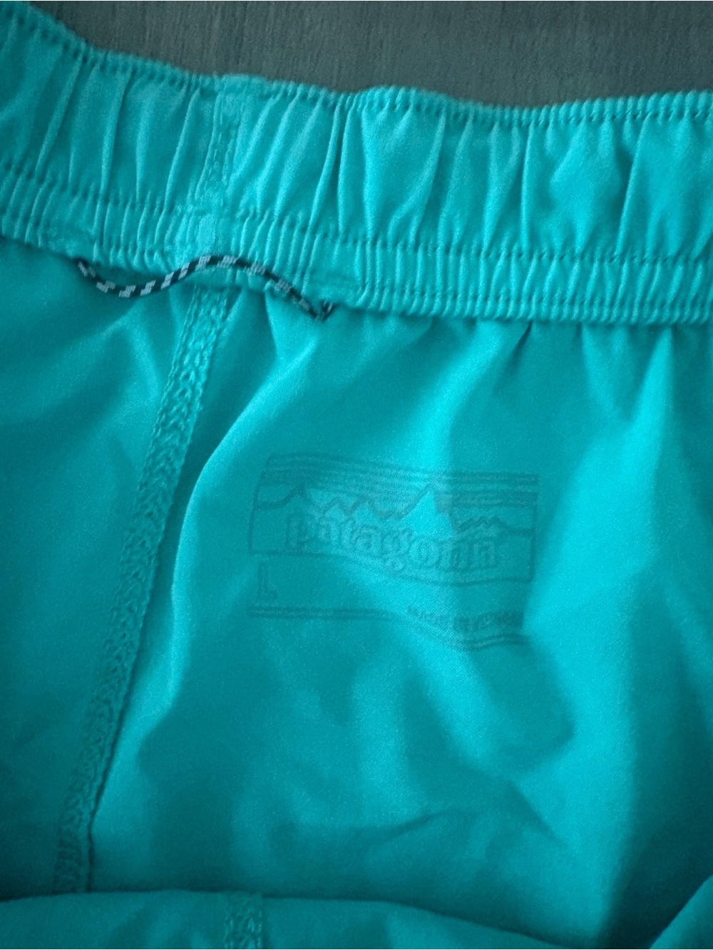 Patagonia Women’s Turquoise Athletic Shorts size large - Picture 2 of 3